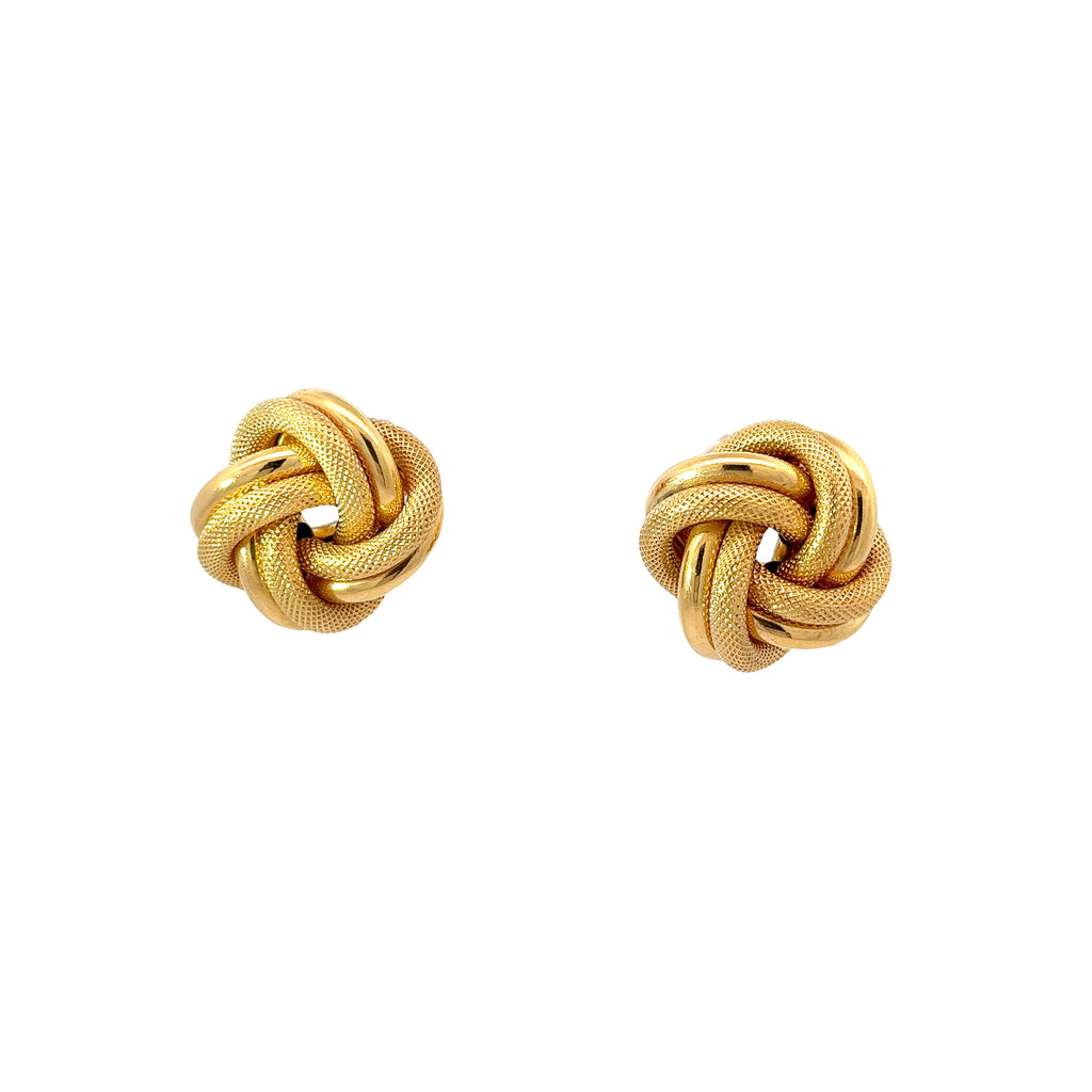14k Yellow Gold Vintage Love Knot Earrings 11 grams