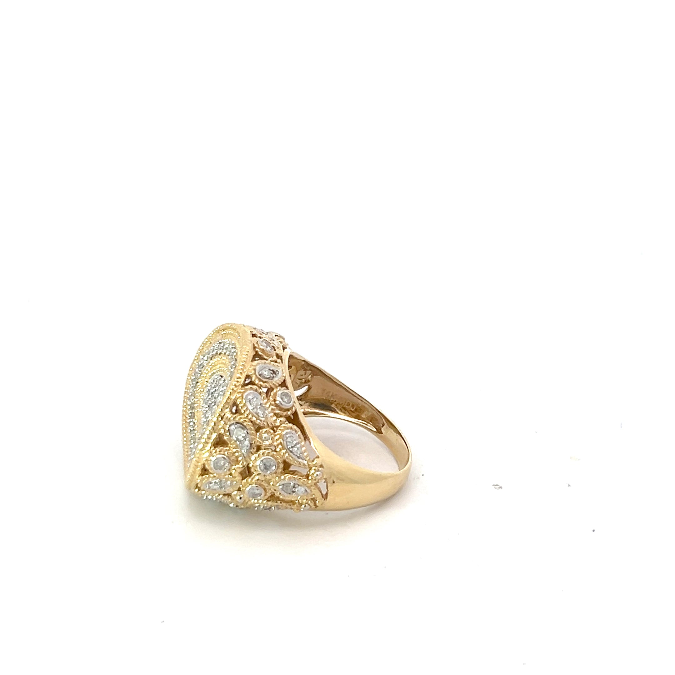 14k Yellow Gold 1.00ct G SI1 Round Diamond Ring
