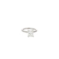 14KW 2.01CT F VS2 CUT CORNERED RECTANGULAR AND along the band .25CT G VS2 Round Diamond  Certified by GIA# 1186736871