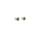 14K YELLOW GOLD 2CT BLACK DIAMOND STUD EARRINGS