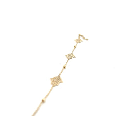 14k Yellow Gold (3) Khamsa Bracelet