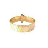 Ladies 14k Yellow Gold Buckle Bangle Bracelet