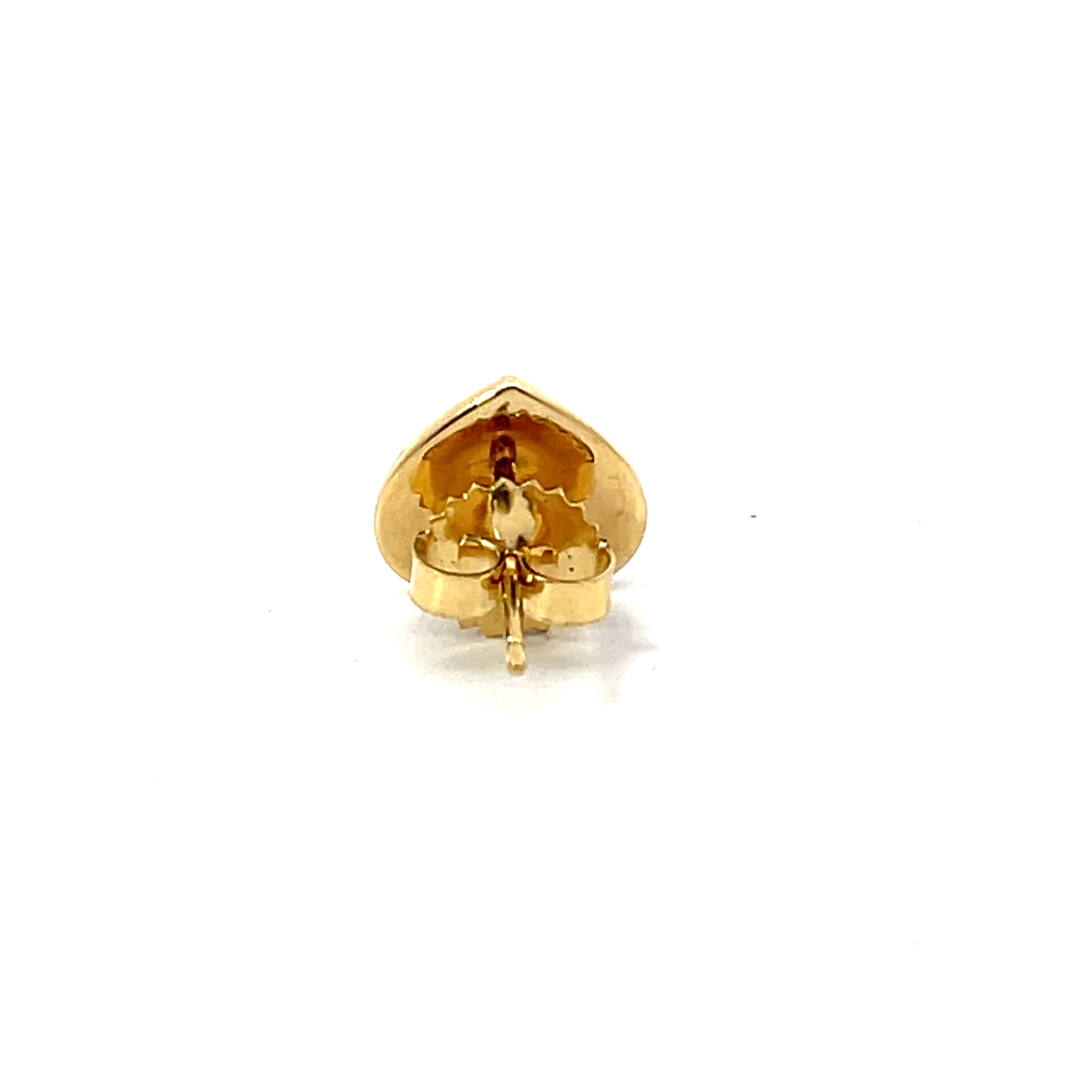 18k Yellow Gold Heart Return To Tiffany & Co. Single Stud 10mm