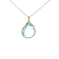 18k Yellow Gold Blue Topaz Pear Shape Rock Candy Ippolita Pendant