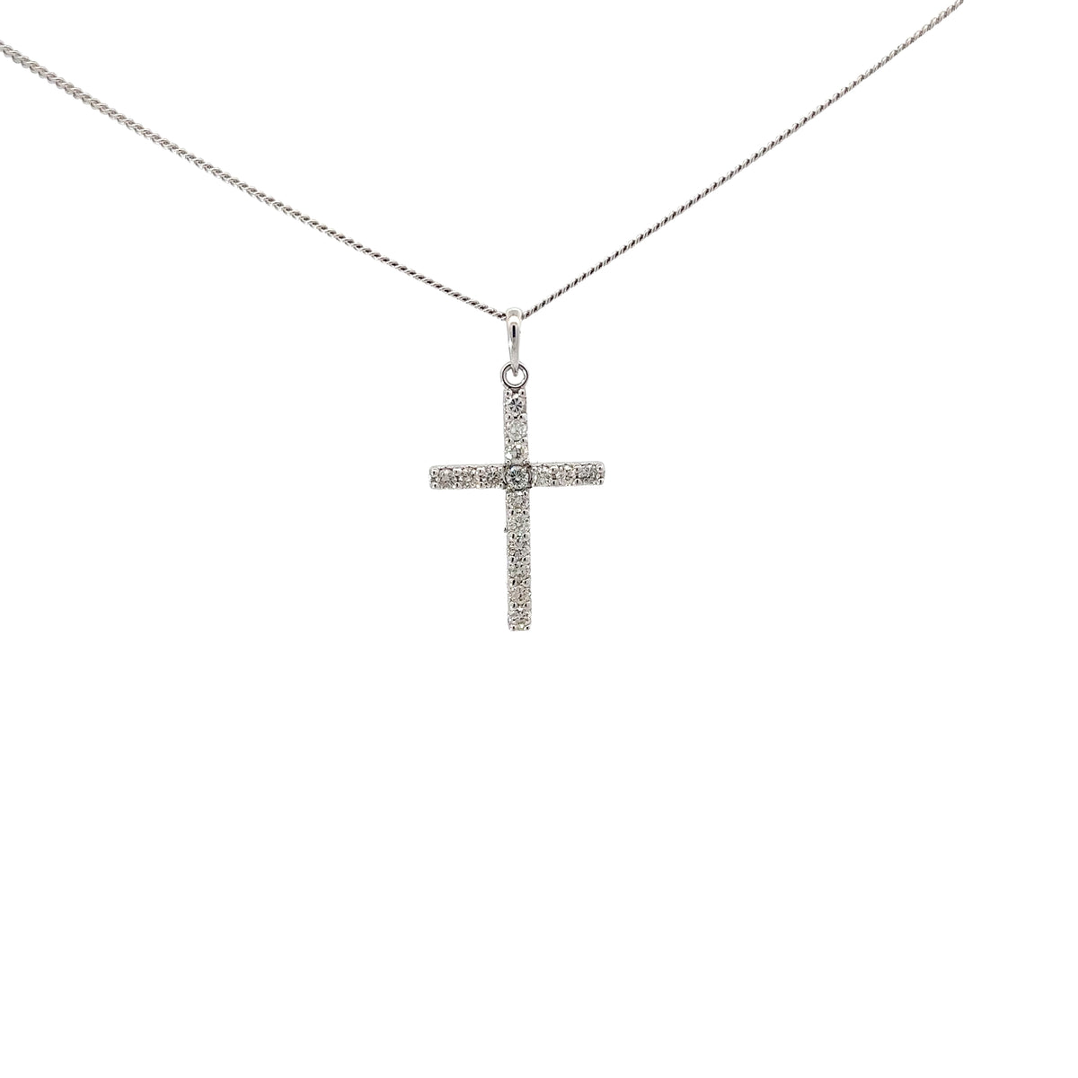 14k gold diamond cross