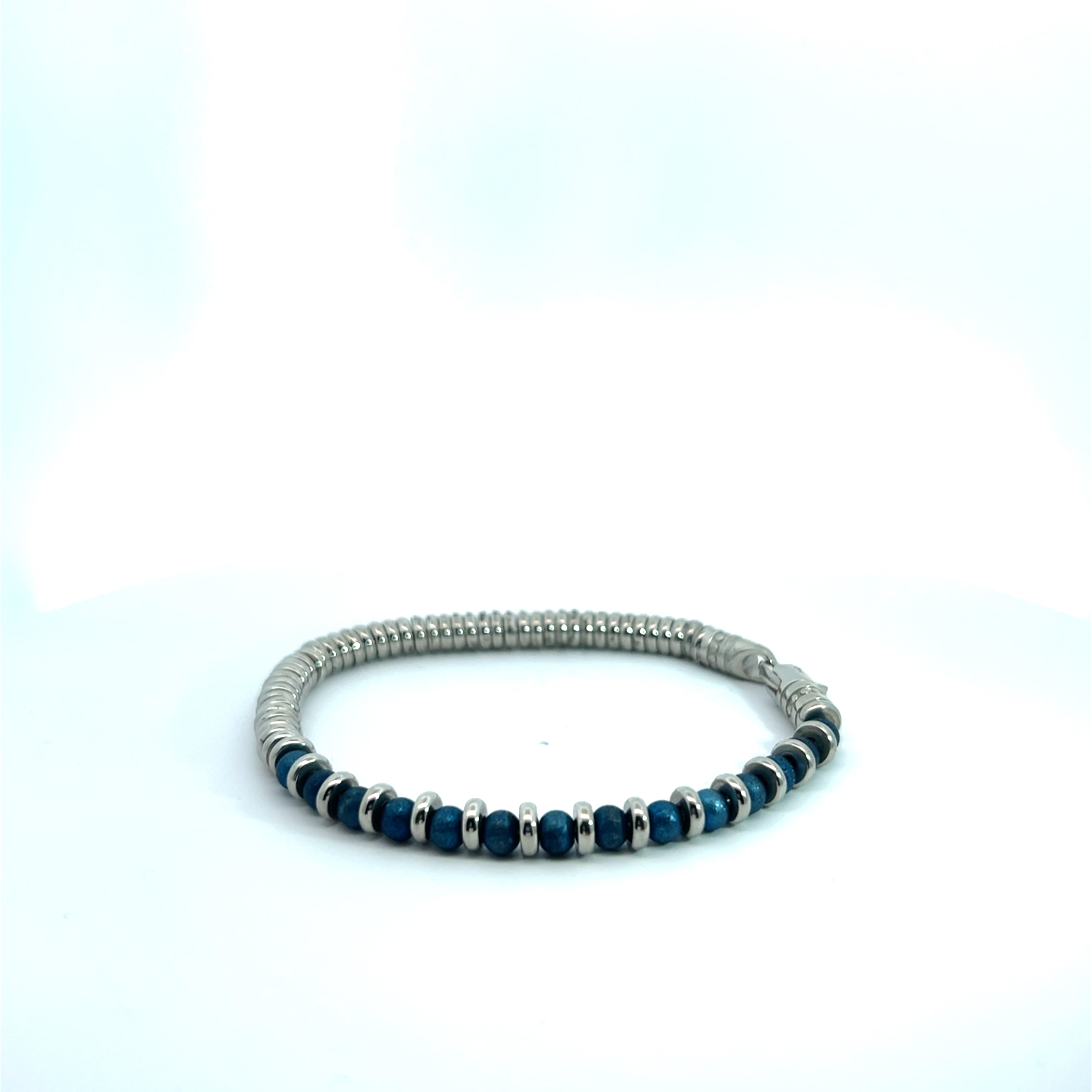 ITAL STAIN AND STEEL MEN  BRACELET