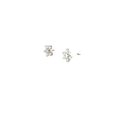 14K WHITE GOLD .50CT FVS2 FLOWER DIAMOND EARRING