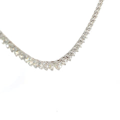 14k White Gold 13.75ct F/G SI1 Round Diamond Riviera Choker Necklace