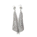 18K White Gold 12.00ct Pear Shape, Marquise and Round  Diamond Mesh Dangle Earrings