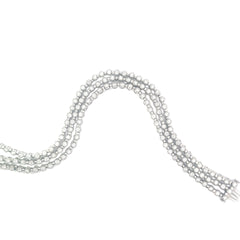 18k White Gold 6.00ct F VS2 Round Diamond 3 strand Bracelet