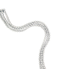 18k White Gold 6.00ct F VS2 Round Diamond 3 strand Bracelet