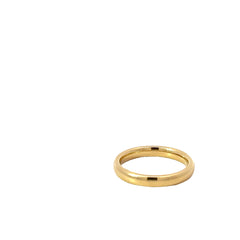 18k Yellow Gold Wedding Band 3mm Light Comfort Plain