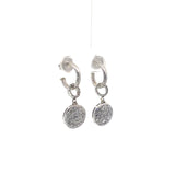 14k White Gold .70ct G VS2 Round Drop Earrings