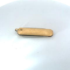 Pre-Owned Vintage Latama Stainless & 14k Yellow Gold Small Pocket Knife