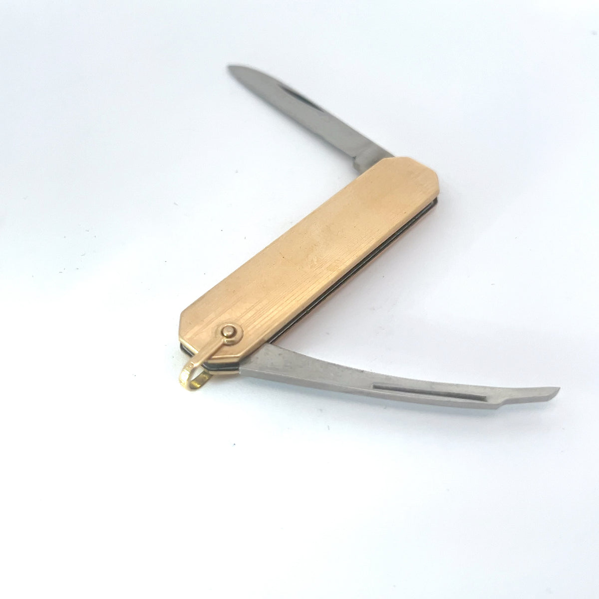 Pre-Owned Vintage Latama Stainless & 14k Yellow Gold Small Pocket Knife