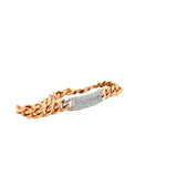 Ladies 18k rose gold Diamond pave bracelet