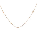 14k Yellow Gold .50ct G SI1 Round Diamonds By the Yard Necklace