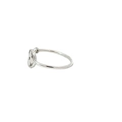 14k White and Yellow Gold .05ct G VS2 LV Stackable Rings