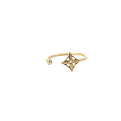 14k White and Yellow Gold .05ct G VS2 LV Stackable Rings