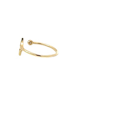 14k White and Yellow Gold .05ct G VS2 LV Stackable Rings