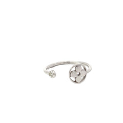 14k White and Yellow Gold .05ct G VS2 LV Stackable Rings