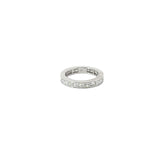 18k white gold 2.85 F VS2 Princess Cut  diamond eternity ring