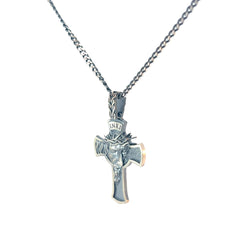 Sterling Silver 20.9 gram Necklace with Jesus Face in a Cross Pendant