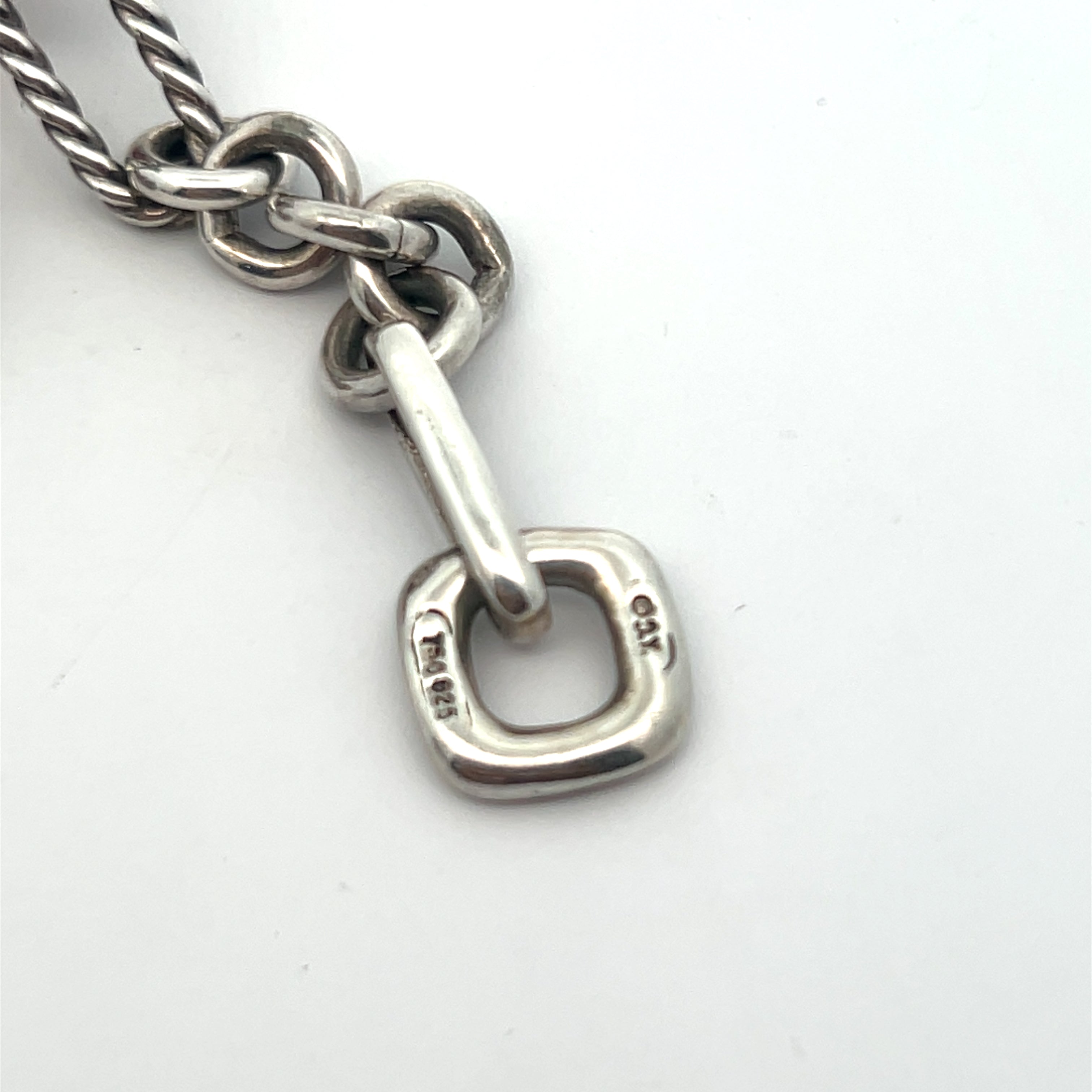 Pre-Owed Ippolita Sterling Silver Hammered Bastine Chunky Toggle Clasp Necklace 18.75 in