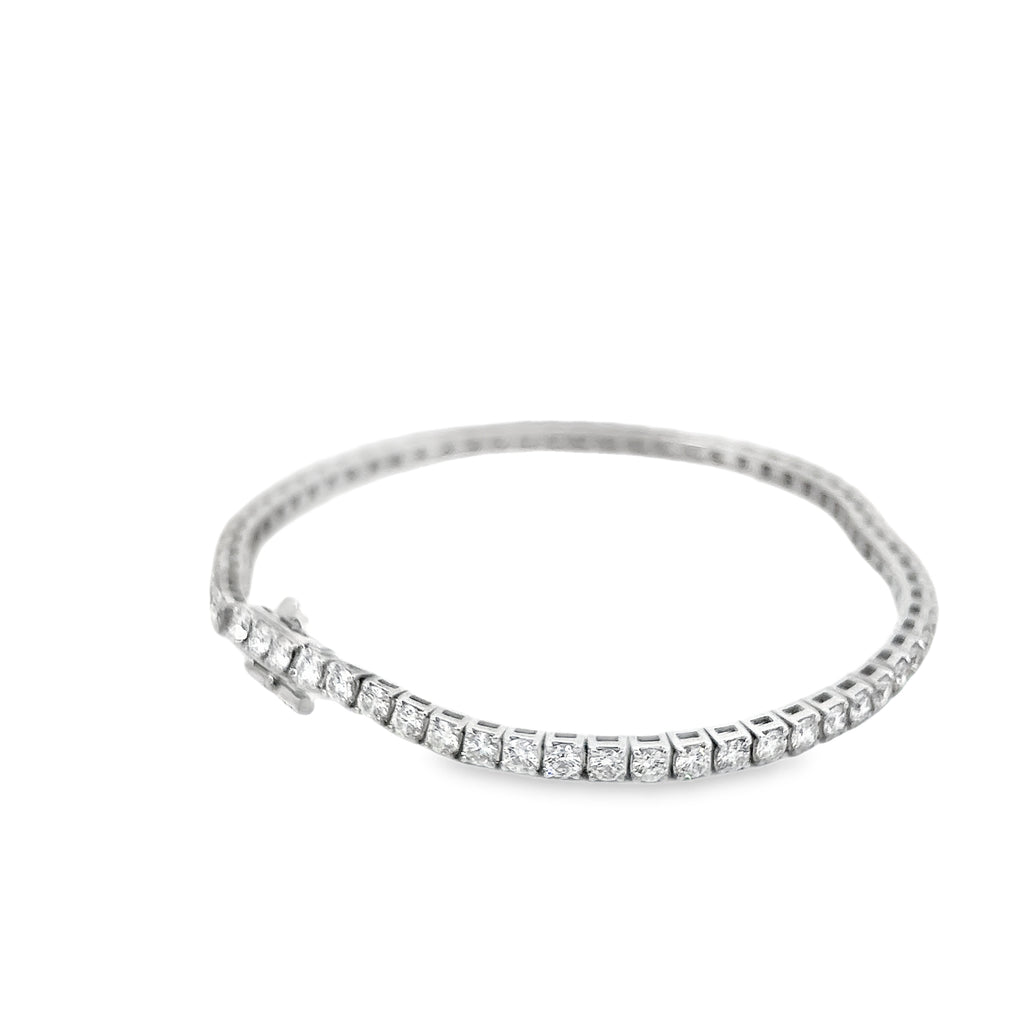 14k White Gold 4.00ct G VS2 Round Diamond Tennis Bracelet