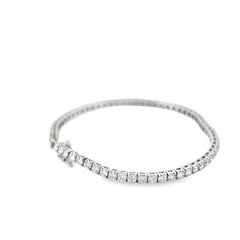 14k White Gold 4.00ct G VS2 Round Diamond Tennis Bracelet