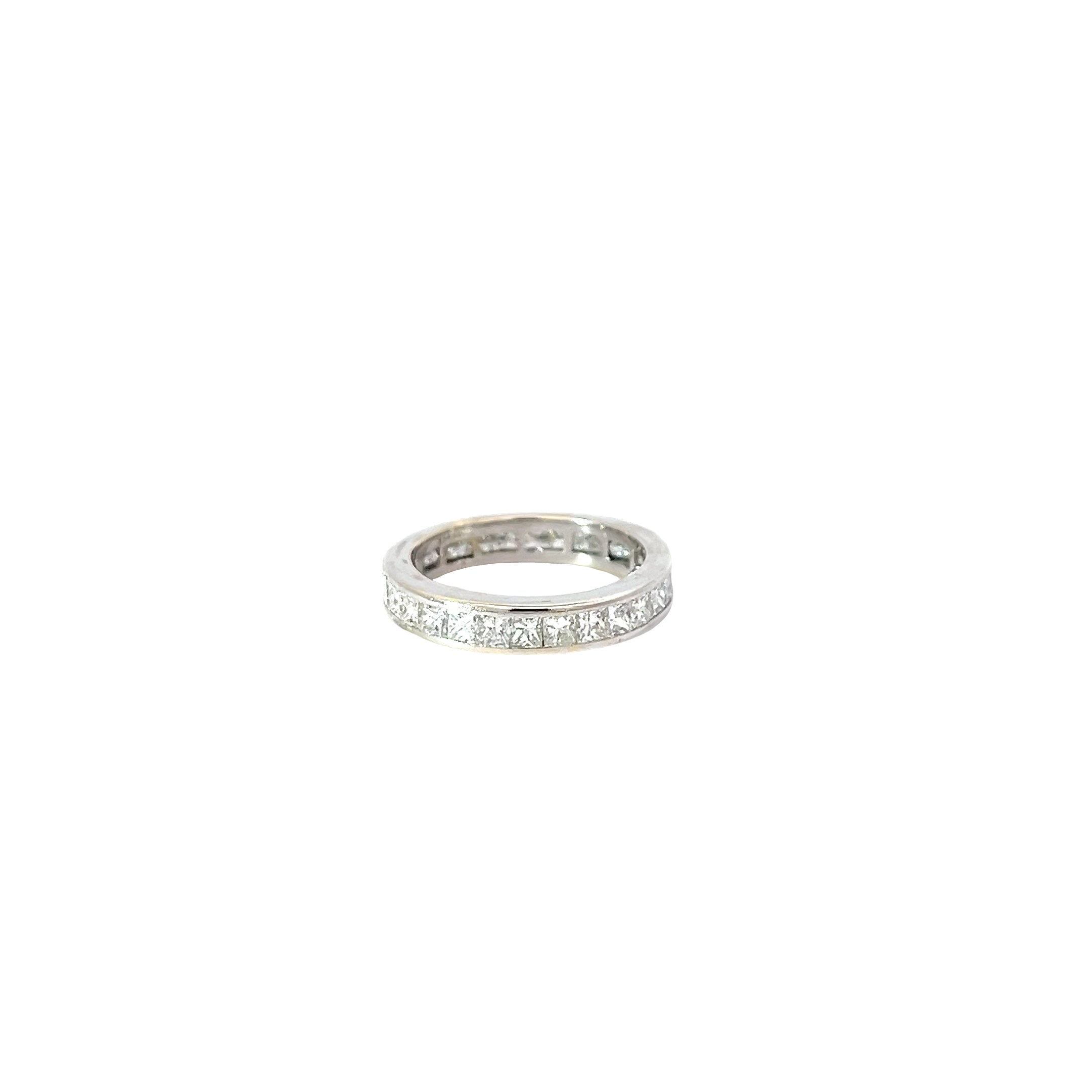 18k White Gold 2.00CT F VS2 Princess Cut Diamond Princess Cut Eternity Band