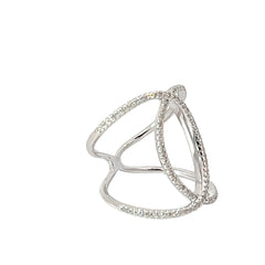 14k White Gold .60ct F SI1 Round Diamond Ring