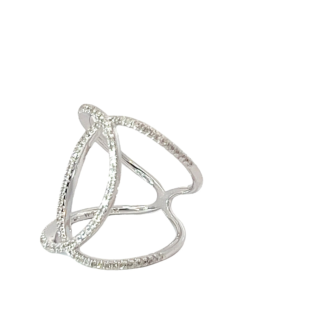 14k White Gold .60ct F SI1 Round Diamond Ring