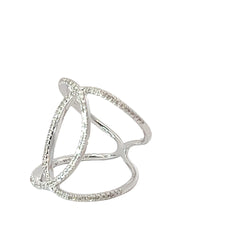 14k White Gold .60ct F SI1 Round Diamond Ring