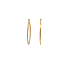 14k Yellow Gold 1.90 gram Thin Hoop Earrings