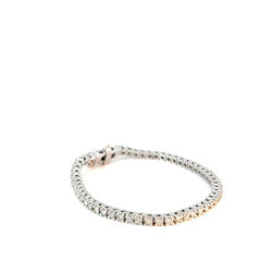 14k White Gold 1.35ct F VS2 Baby Tennis Bracelet  5" inch  Long