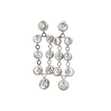 18k White Gold 2.28ct F VS2 Round Diamond Chandelier Earrings