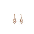 14k Rose Gold .35ct G SI1 Round Diamond Drop Earrings