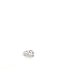 14k White Gold .35ct G VS2 Round Diamond Jackets (For Stud Earrings)