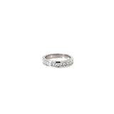 14k white gold .85ct G VS2 Princess Cut  diamond channel set wedding ring