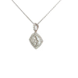 Ladies 18k white gold diamond necklace