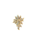 18k Yellow Gold 2.00ct Round Diamond Leaf Vintage Brooch/Pin Pendant 9.1 gam
