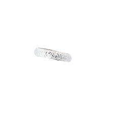 14k White Gold .90 gram Diamond Cut Band
