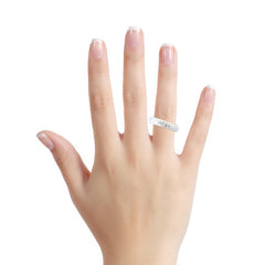 14k White Gold .90 gram Diamond Cut Band
