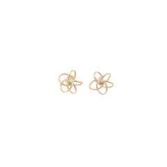 14K YELLOW GOLD TWISTED LOVE KNOT STUDS EARRING