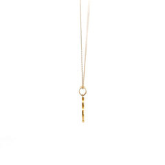 14k Yellow Gold 4 Clover Leaf Diamond Cut Pendant 16"inch adjustable to 18"inch