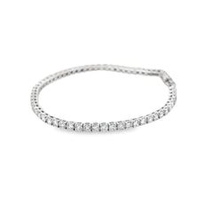 14k White Gold 4.00ct G VS2 Round Diamond Tennis Bracelet