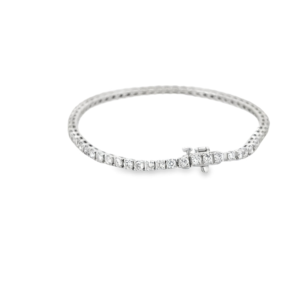 14k White Gold 4.00ct G VS2 Round Diamond Tennis Bracelet