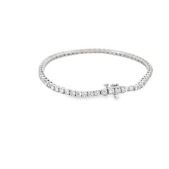 14k White Gold 4.00ct G VS2 Round Diamond Tennis Bracelet