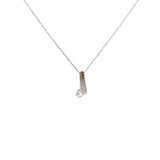 Ladies 14k white gold Diamond Solitaire necklace